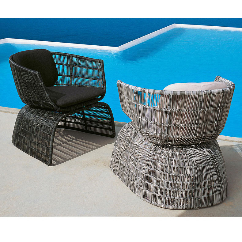 Summer Unique Stylist Resort Pool Tropical Furniture Garden Rattan Outdoor Dining Chair