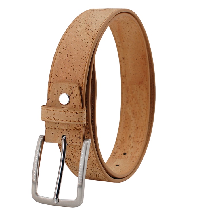 Wholesale Hot Selling Oak Bark Belt Made of Natural Cork Vegan Fabric Leather Leisure Fashion Belt for Men