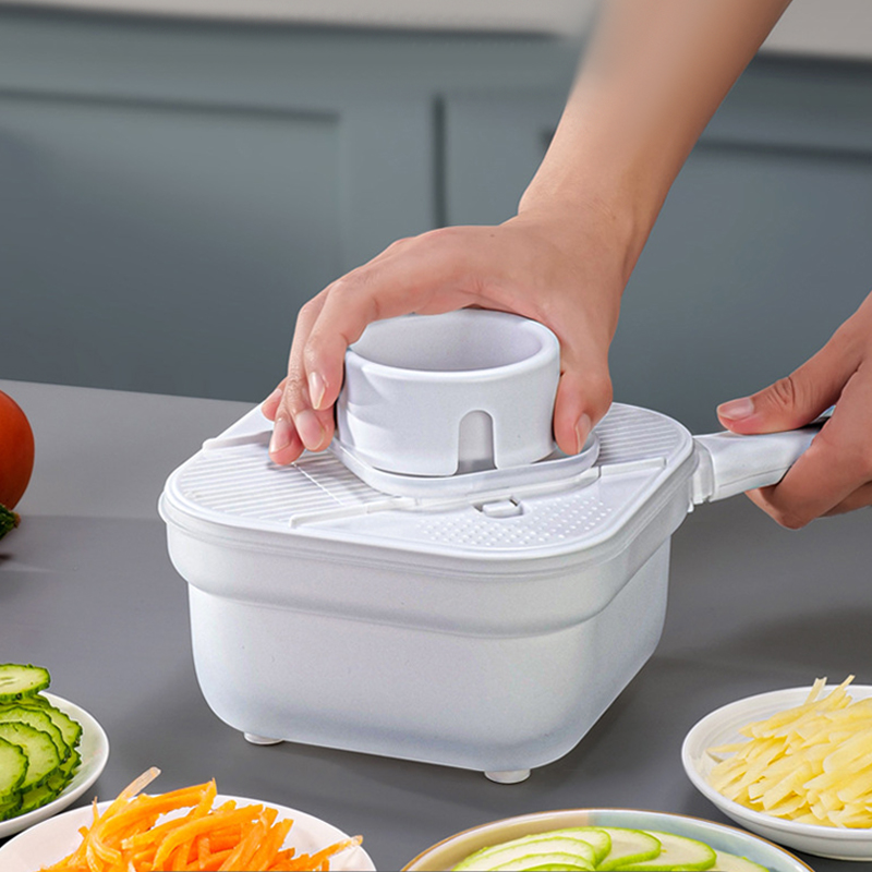 Multifunctional 6-in-1 Veggie Chopper and Slicer for Kitchen - Precision-Crafted Vegetable Cutter with Customizable Mandoline Slicer