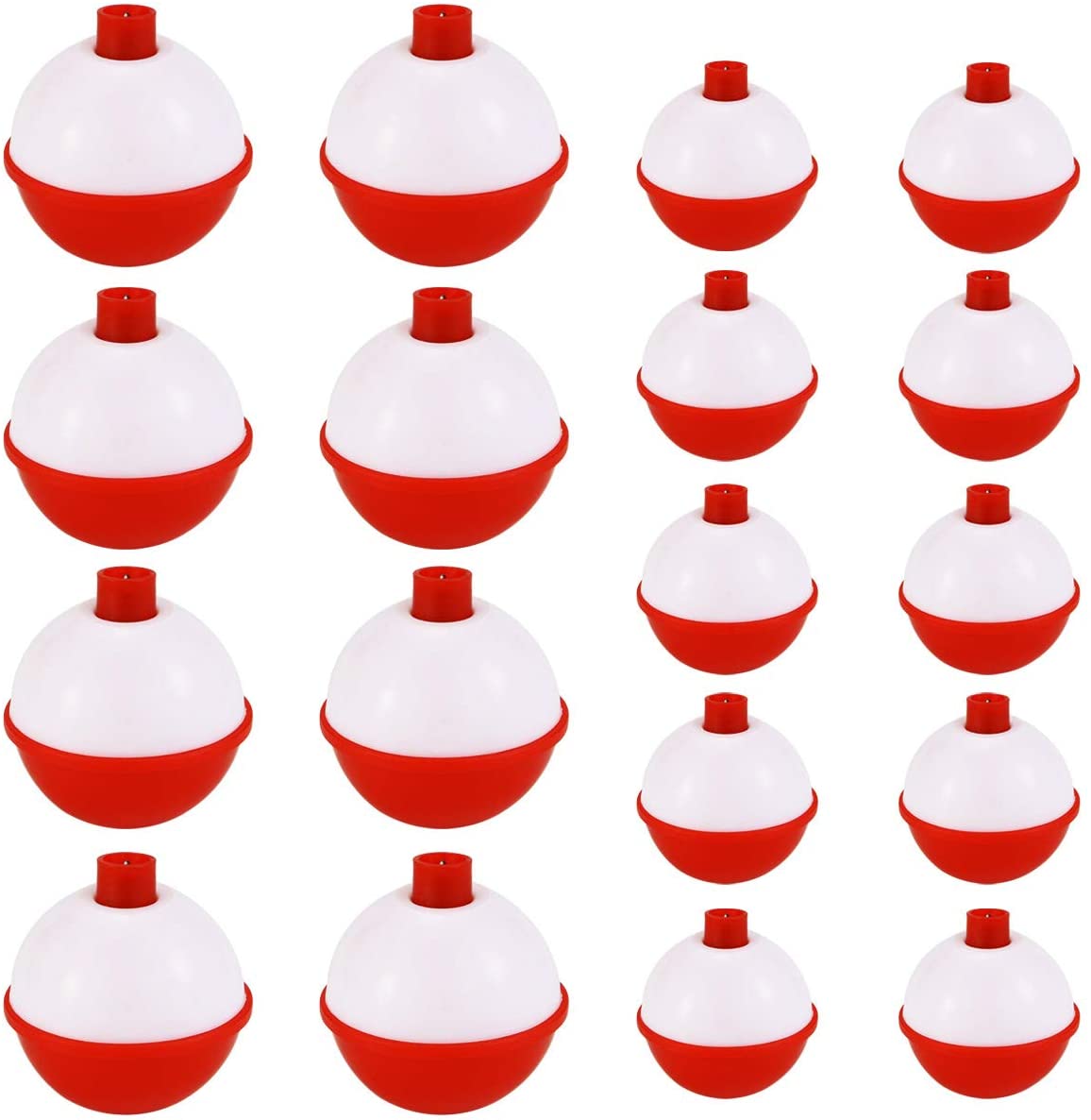 BUBBLE FISHING 2'' Hard ABS Ball Shape Red And White Fishing Bobbers Fishing Floats