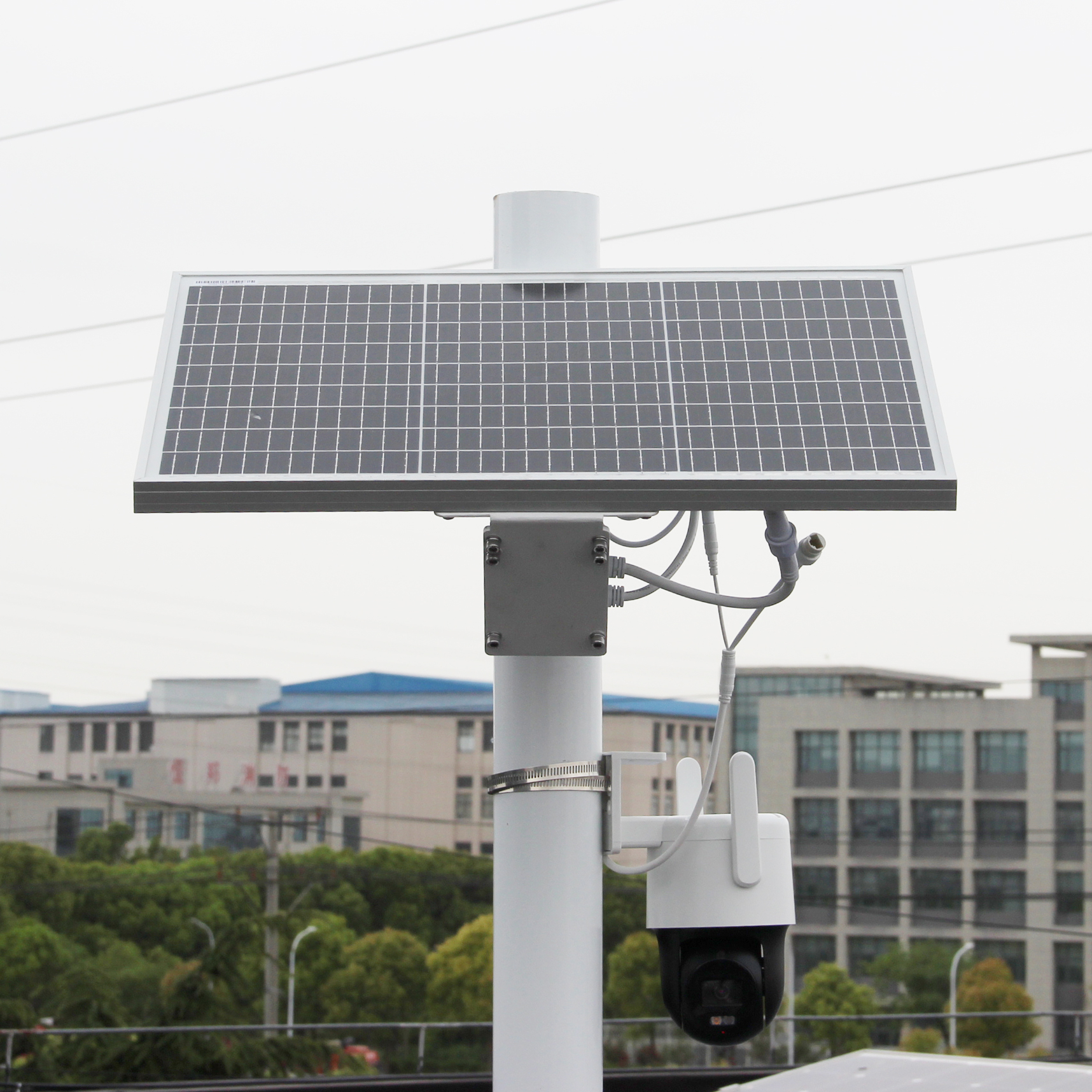Construction site Solar Cctv System 80w Solar Panel Lithium Battery 4g Cameras DC12v Solar Surveillance System