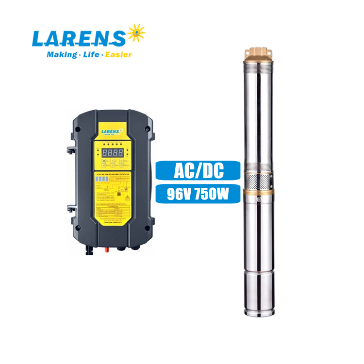 AC220V DC96V 750 Вт солнечные модули для водяных насосов цена 3 дюймов Солнечная насосная система для полива и орошения