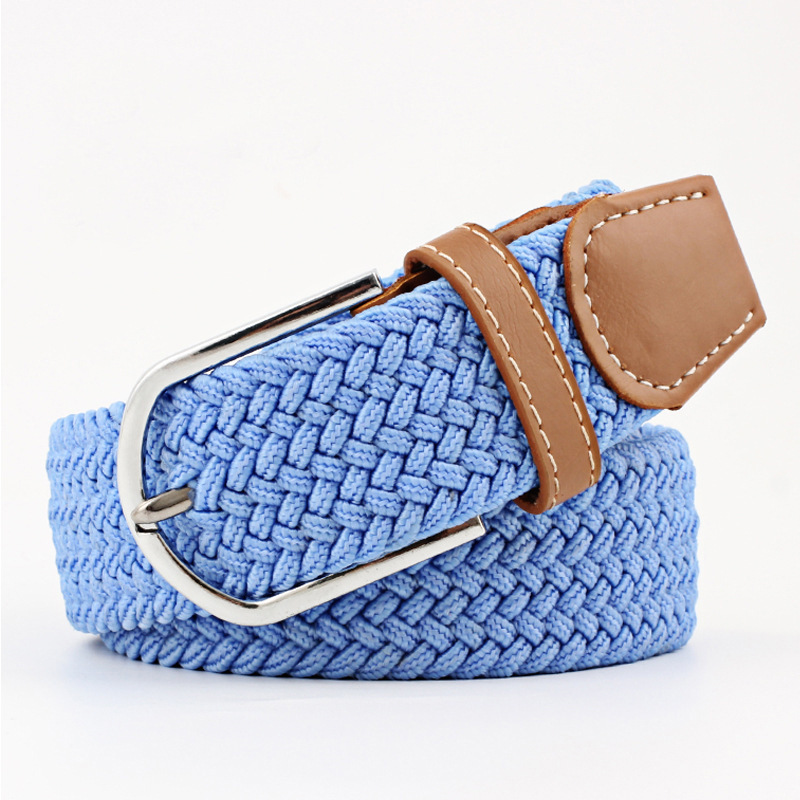 2022 Unisex Men Casual Knitted Fabric Woven Braided Elastic Stretch Belt for Women Jeans Multi-color Belt