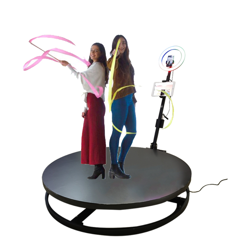 Dropshipping warranty service 360 photobooth machine portable selfie platform spin 360 degree photo booth
