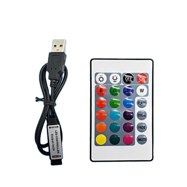 24-кнопочный мини-контроллер USB, ТВ Светодиодная лента, RGB переключатель управления, ИК Мини-контроллер