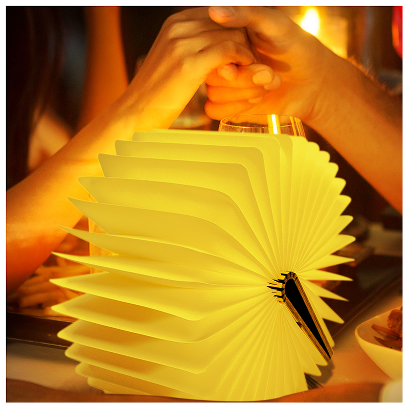 Wholesale Foldable Led Book Lamp Cute Night Light Usb Charging Flexible Book Shape Lamp