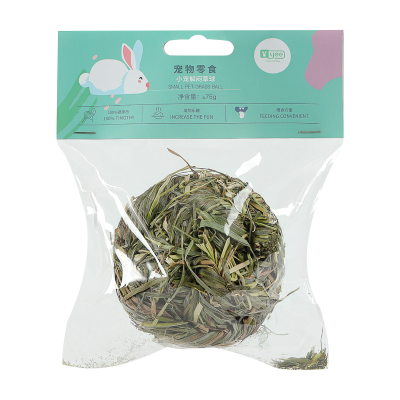 Timothy grass balls used by rabbits to grind teeth