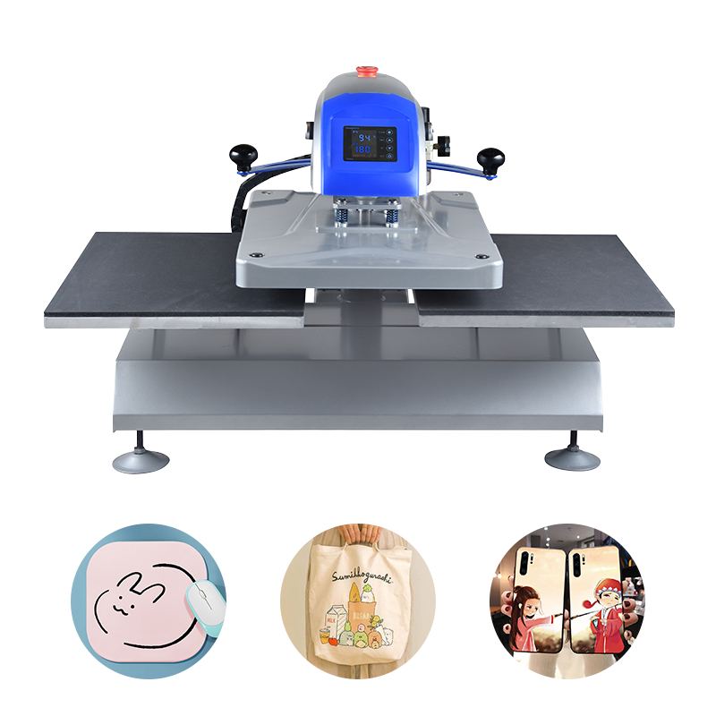 Automatic Air Pneumatic All-over Sublimation Heat Press Machine auto open with double stations need air compressor