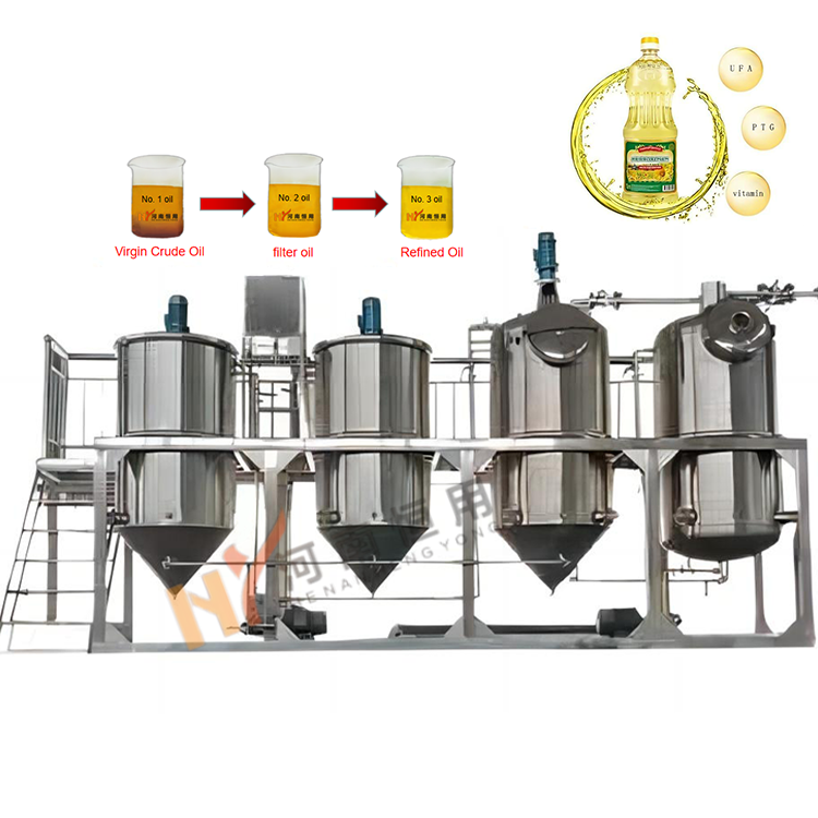 Versatile crude cooking oil refined machinery plant/soyabean sunflower palm oil refining machine