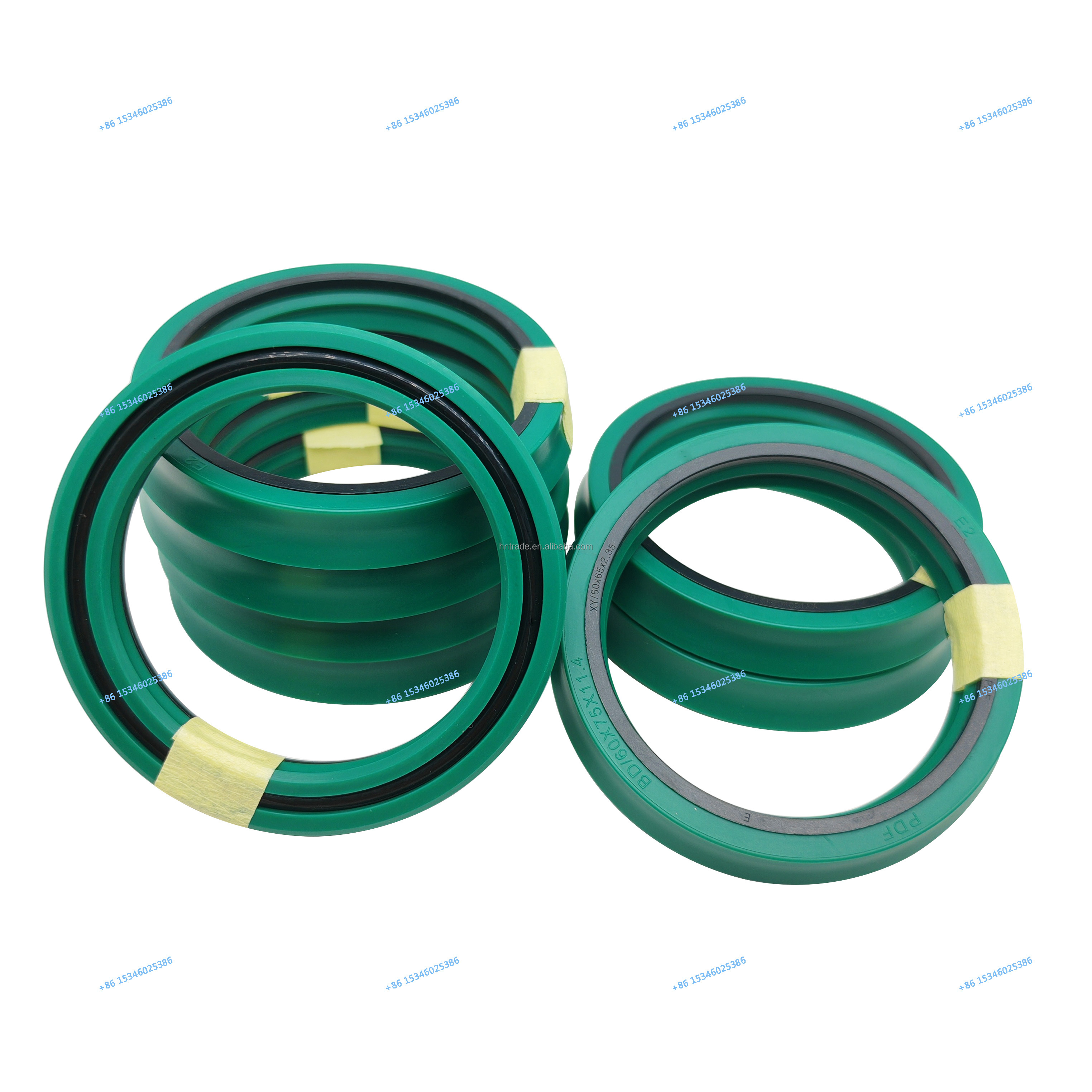 BD type polyurethane double lip piston rod double lip seal with nbr O-ring stopper