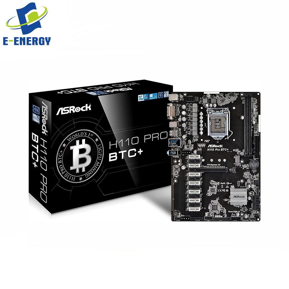 В SRock H110 Pro BTC + LGA 1151 Intel H110 SATA 6 ГБ/сек. блок питания ATX Intel для горнодобывающей промышленности (BTC) материнская плата