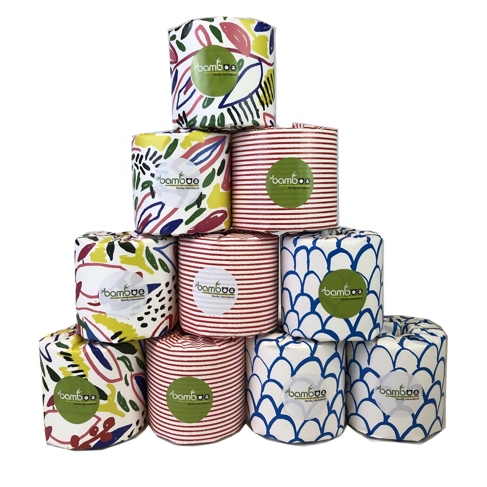 Individual paper wrapped 100% Pure Bamboo Toilet Rolls
