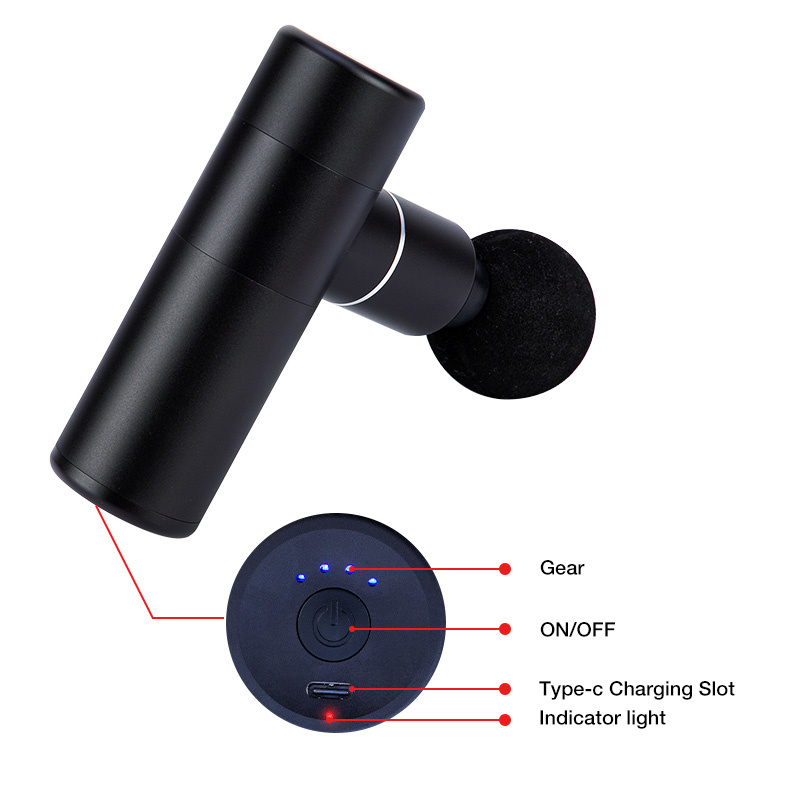 Cross-border mini fascia gun intelligent variable speed muscle relaxation massager fitness electric shock gun small massage gun