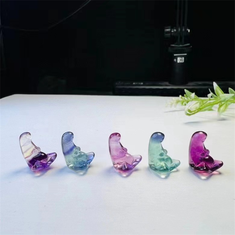 Wholesale Natural Stone Crystal Carvings Mini Gaia Fluorite Crystals Mother Earth For Gift