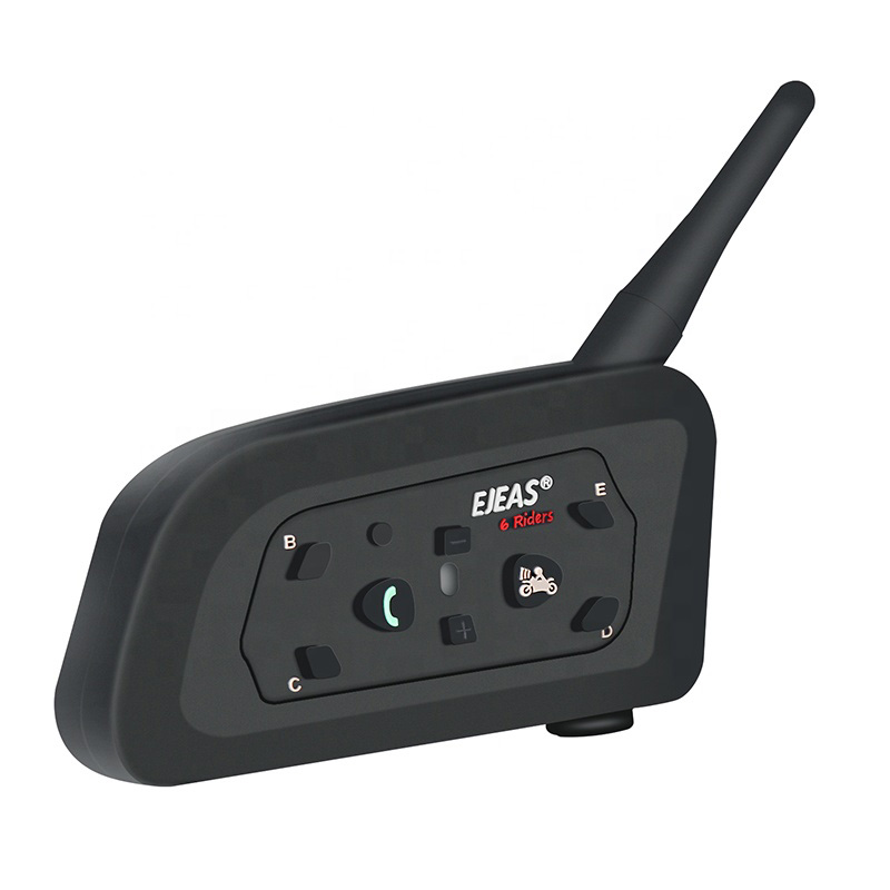 Водонепроницаемая bluetooth-гарнитура для мотоциклетного шлема, 1200 м, 6 водителей