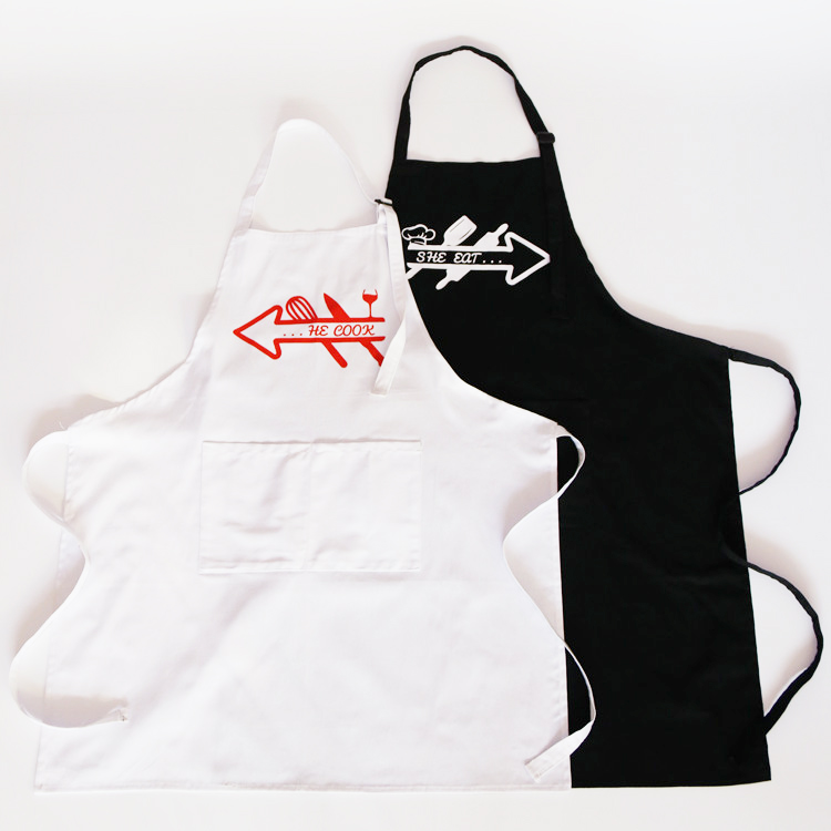 Custom Cotton Bib Apron Cooking Kitchen Apron Restaurant Aprons With Pockets