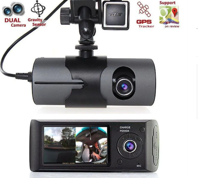 Dual Camera Car DVR Cameras 1080P Cam Video Camcorder Cycle