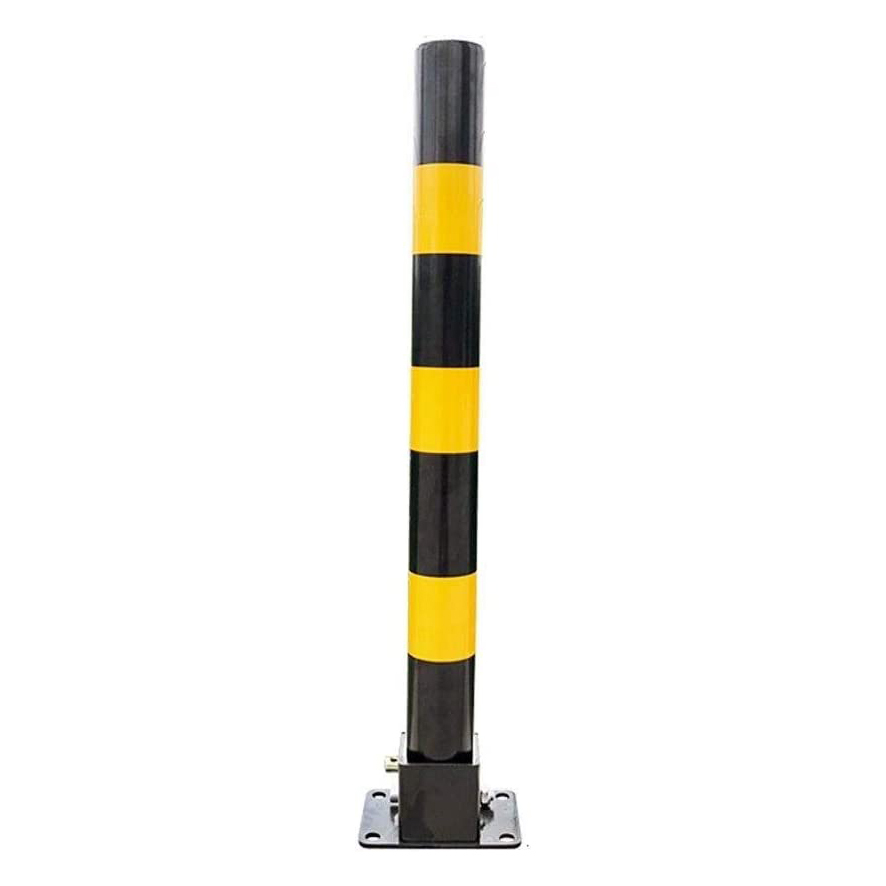 Parking Lock Barriers Foldable Warning Column Parking Bollard Thick Iron Pole Block Car Crash Road Signs Parking Facilities