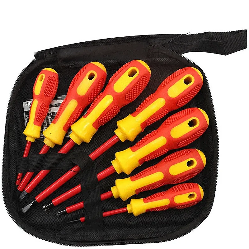 Insulated screwdriver set Slotted Phillips screwdriver set 7 Piece Screwdriver Set with Tool Kit
