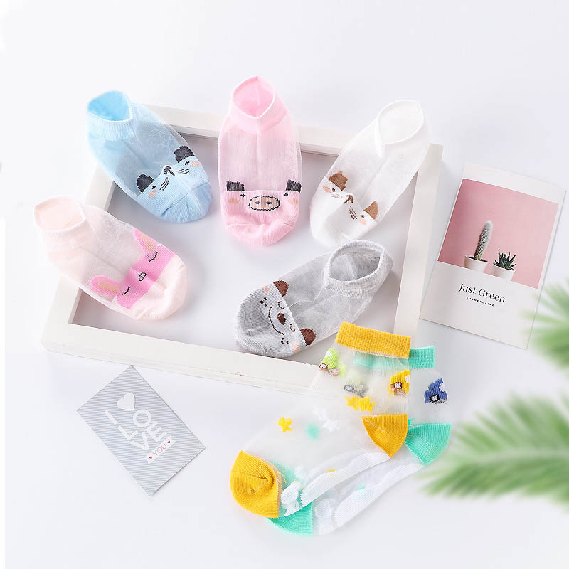 Newborn 3D Cartoon Funny Cute Baby Girl Menshed Cotton Baby Socks Kids Sock Shoes 5 Pairs