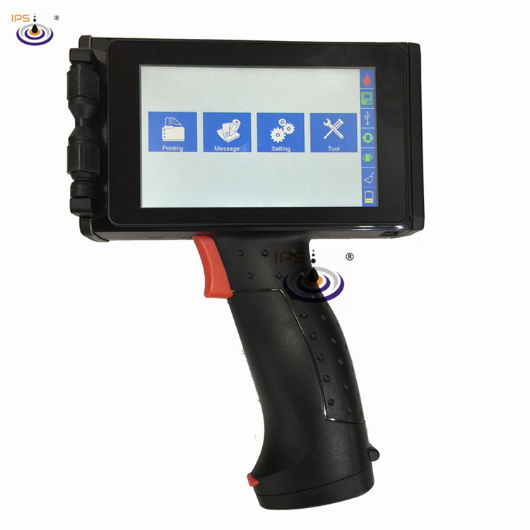 High Resolution Hand Inkjet Printer IPS-HHD1 printing text barcode QRcode logo production date digital number on wood ceramics