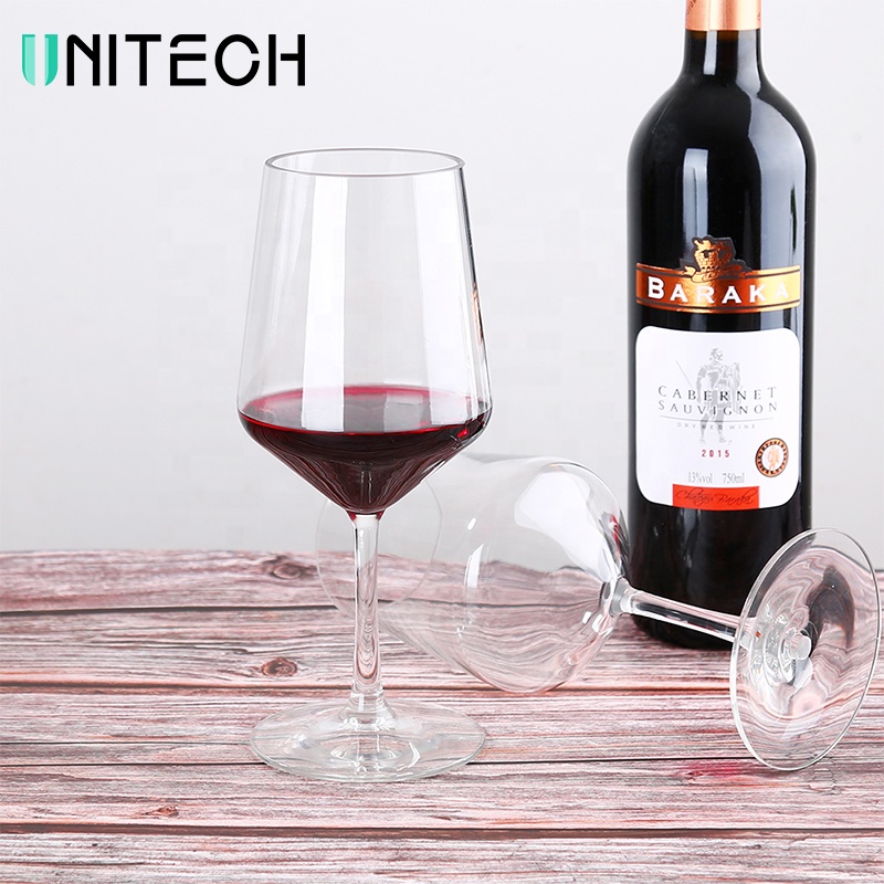 Customized Vintage Luxury Crystal Wedding Tritan Plastic Goblet Wine Glasses Plastic Wine Glass Plastic Wine Cup