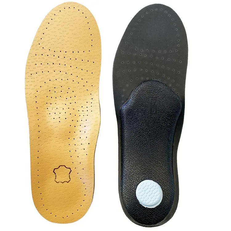 Cow Leather Orthotic Insole Inserts Full Length Arch Support Flat Feet Footcare Cushion Pad,Relieve Heel Pain Insole
