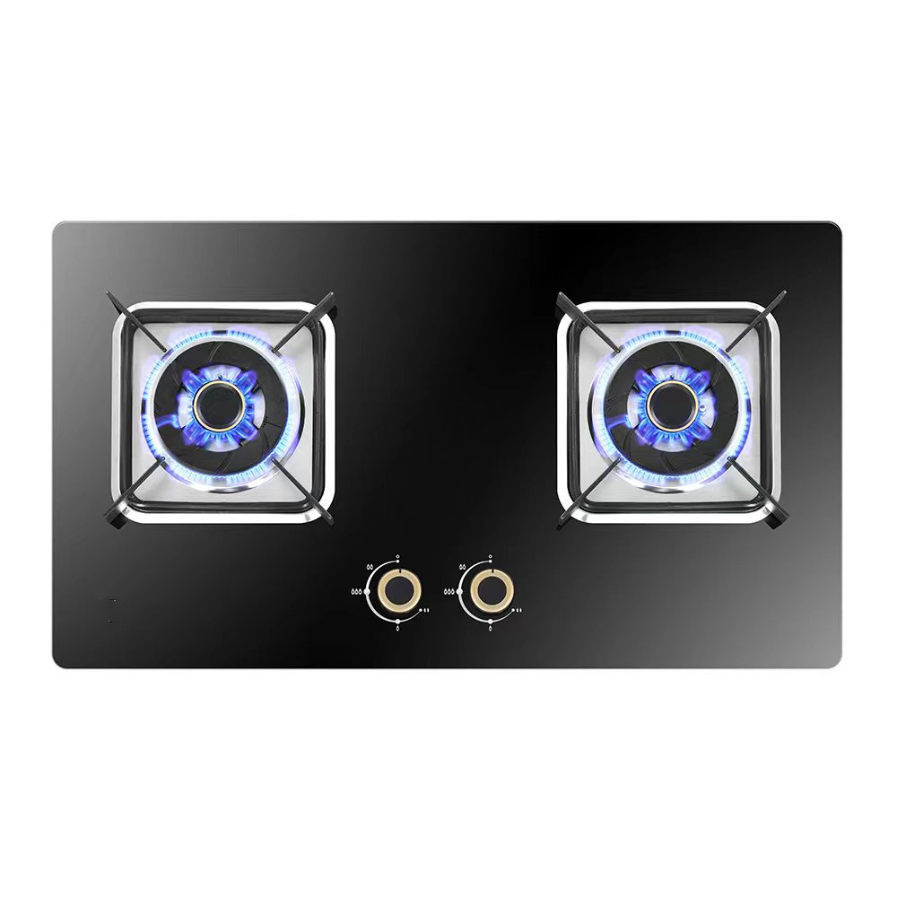 Built-in Ceramic Crystal Plate Gas Stove Double Fire Household Kitchen Appliances Gas Stove