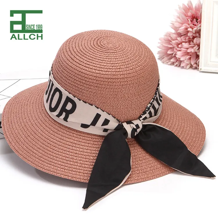 ALLCH 2022 Hot sales ALLCH Women's Wide Brim Straw Sun Hat with Lanyard UPF Summer Sun Hats for Women