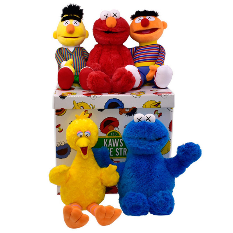 Оптовая продажа OEM Kaw Kawaii Elmo большая птица печенье монстр мягкие плюшевые игрушки Улица Сезам куклы рюкзак для детей