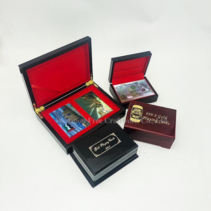Оптовая продажа, деревянная картонная игровая коробка с логотипом на заказ, роскошная модная деревянная коробка для игральных карт