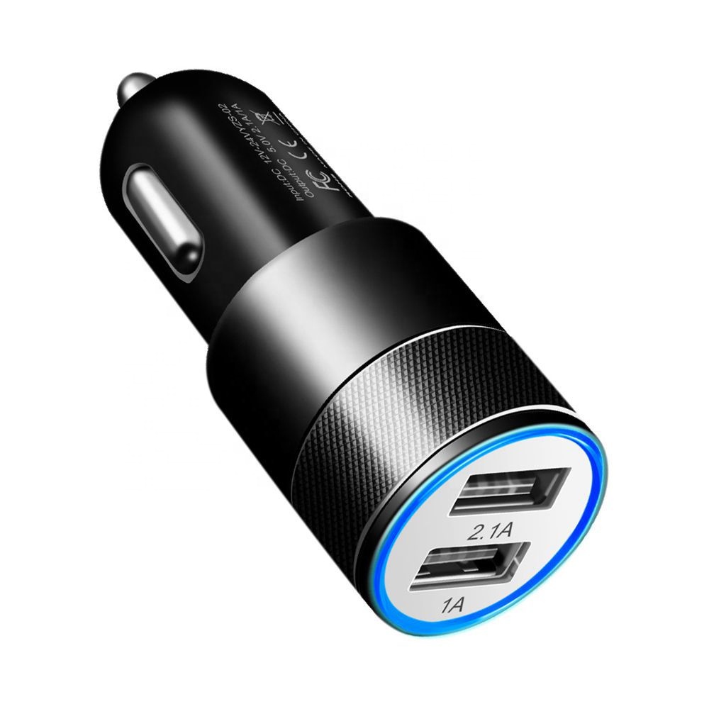 Бесплатный образец быстрой зарядки 5V 3.1A двойной один 1 порт Usb Автомобильное зарядное устройство для iPhone 12 Pro Max Android