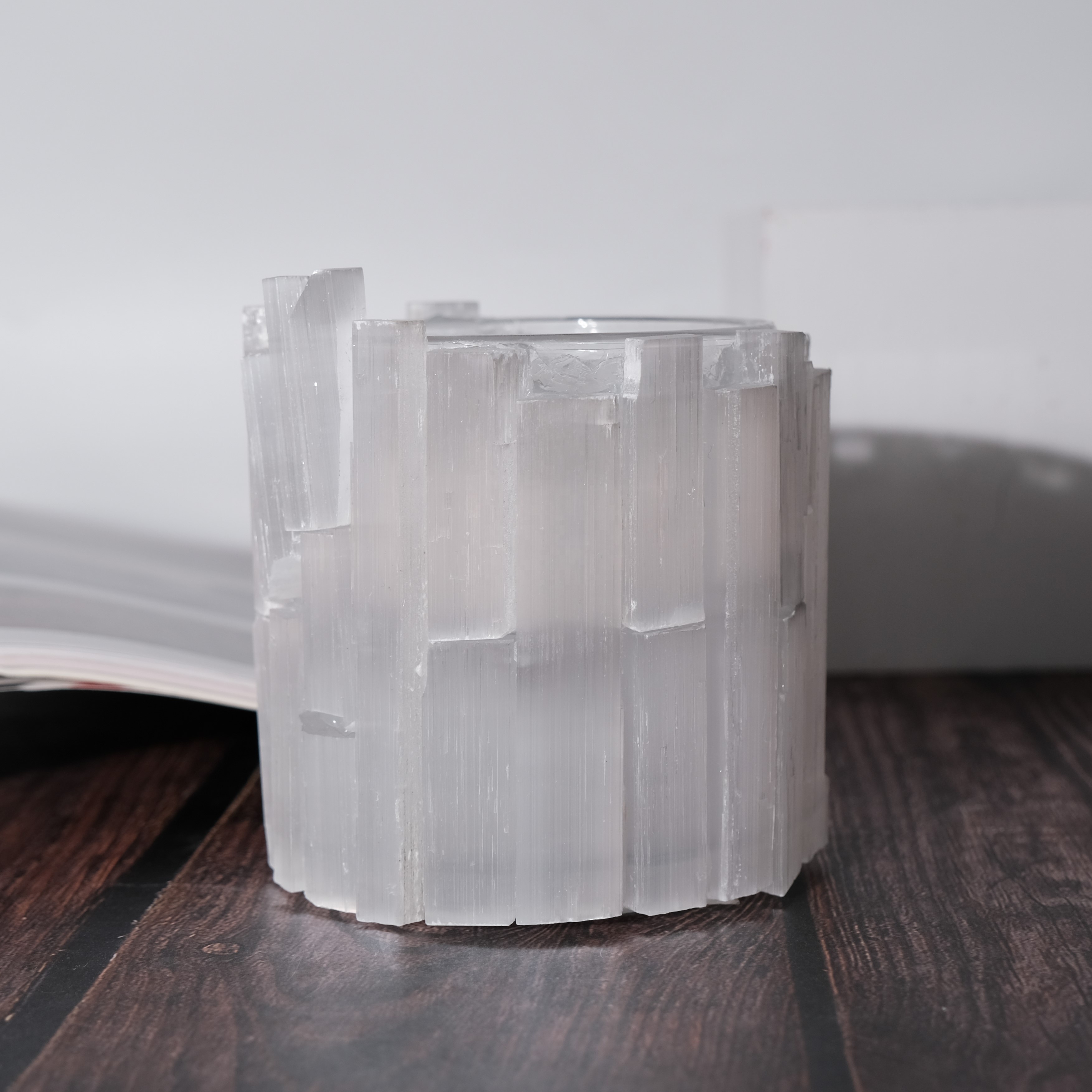Natural Gemstone Decor Fancy Healing Gemstone Agate Candle Holders