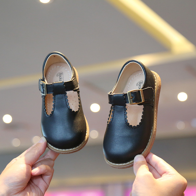 High Quality Leather Kids Girl School Shoes Children Party Dress Flat Girls Shoes Breathable Baby Shoes