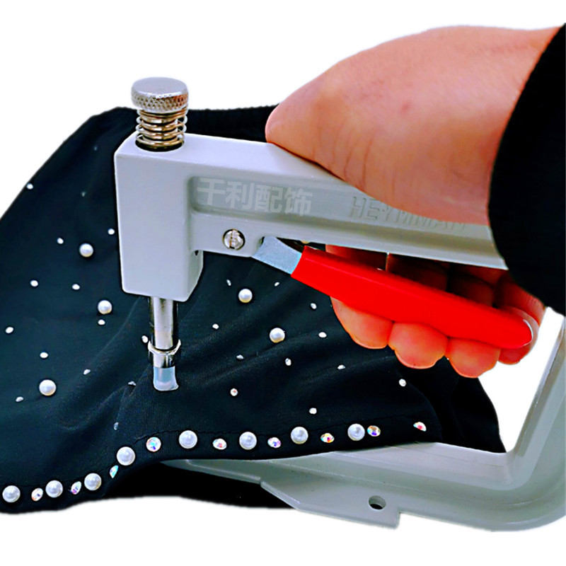 Handmade DIY semicircle non-porous pearl rivet machine Portable hand-pressed pearl perforating machine with mold