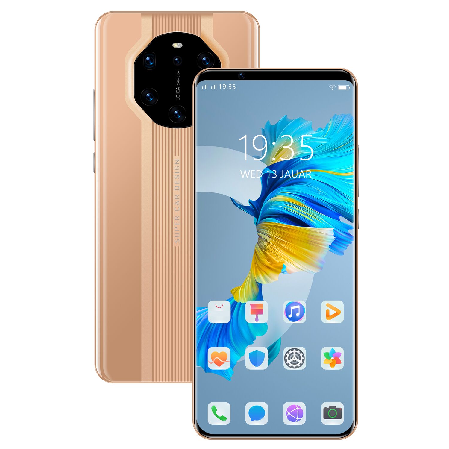 Высокое качество ремесло телефон Mate40 RS MTK6889 10-ядерный 6,1 "" HD экран 1440x3040 8 ГБ + 128 ГБ 24MP + 48MP 4800 мАч android 10,0