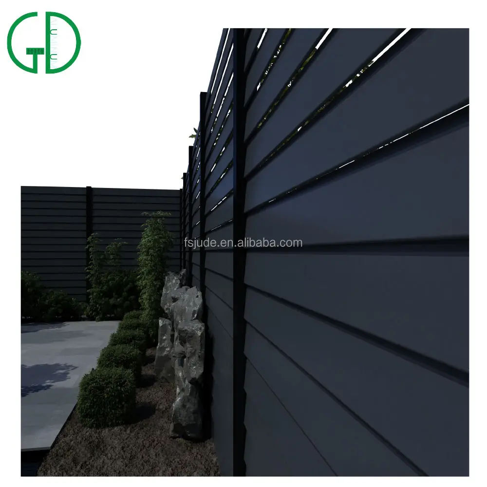 New Designs Modern Decorative Garden Border Composite Wood Aluminum Fence