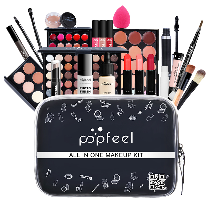 POPFEEL, набор для макияжа для начинающих, Полный косметический набор, подарочные наборы для макияжа, косметика