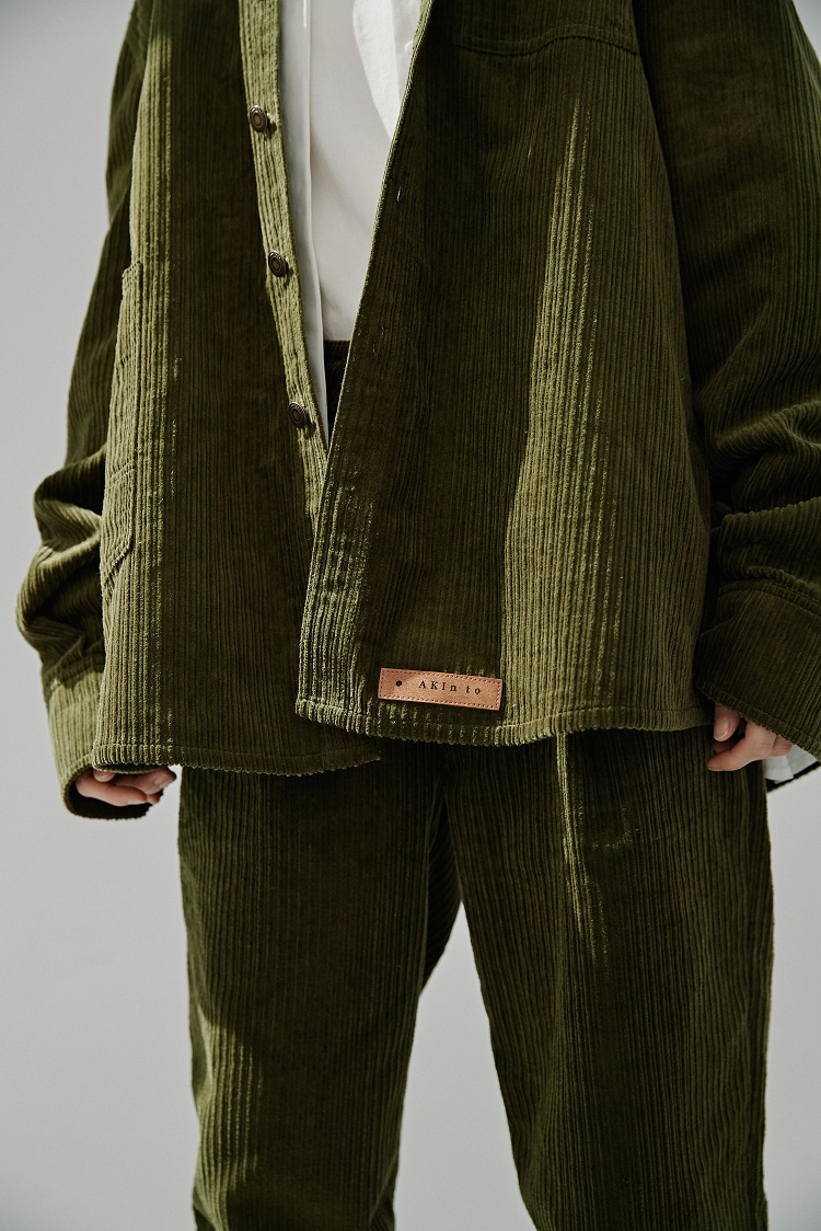 High street fashion casual zip 100% polyester corduroy men's jacket