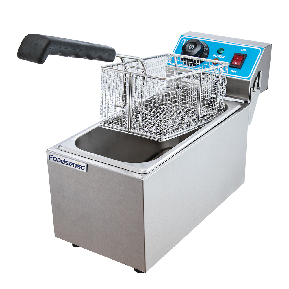 2021 hot sales 100% quality 8L Deep Fryer Countertop Stainless Steel with Temperature Control Single Tank French Fries