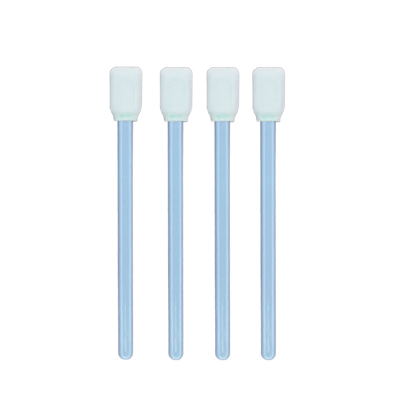 Cleanmo 130mm cleaning rectangle cleanroom polyester head type clean room swabs stick for printhead