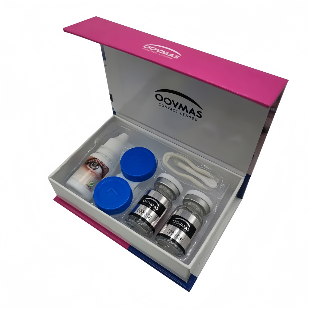Custom Logo Empty Paper Eye Contact Lenses Packaging Box For Contact Lenses
