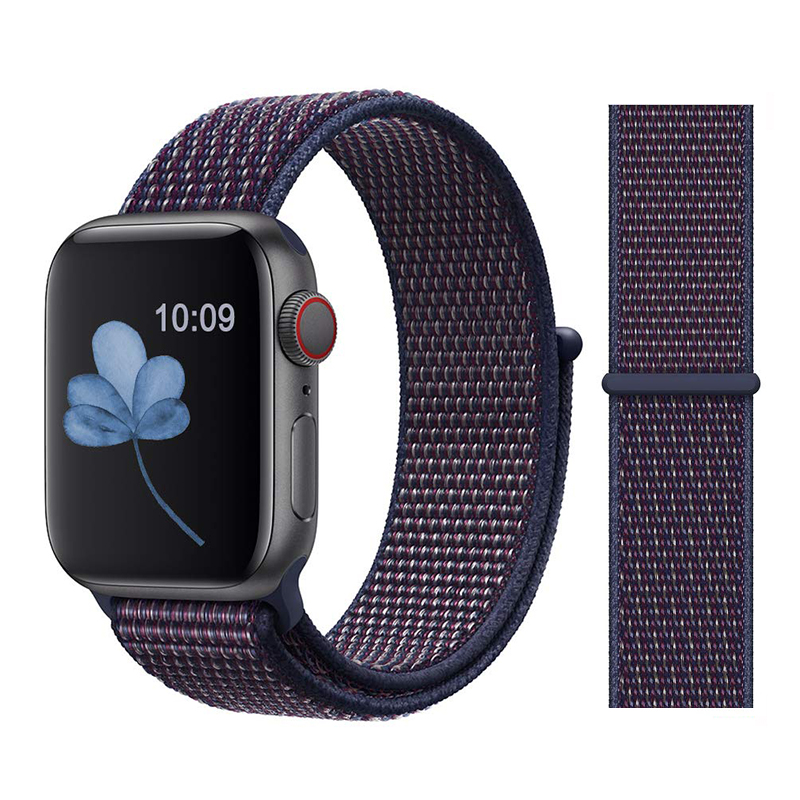 В наличии 83 цвета, нейлоновый Плетеный спортивный ремешок Chinber для Apple Watch Band 38 мм 40 мм 42 мм 44 мм