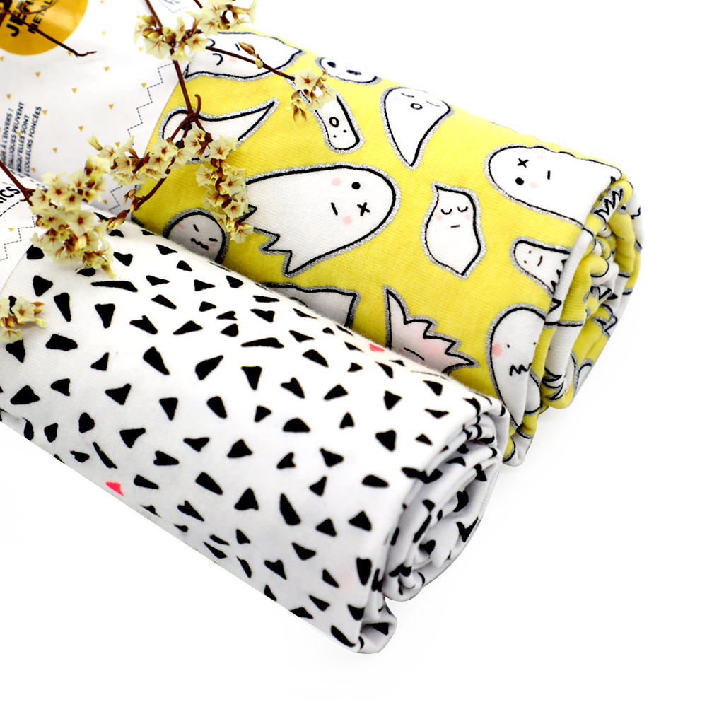Wholesale digital printed fabric 95%cotton 5%spandex soft jersey fabric for baby cloth Pajamas fabrics