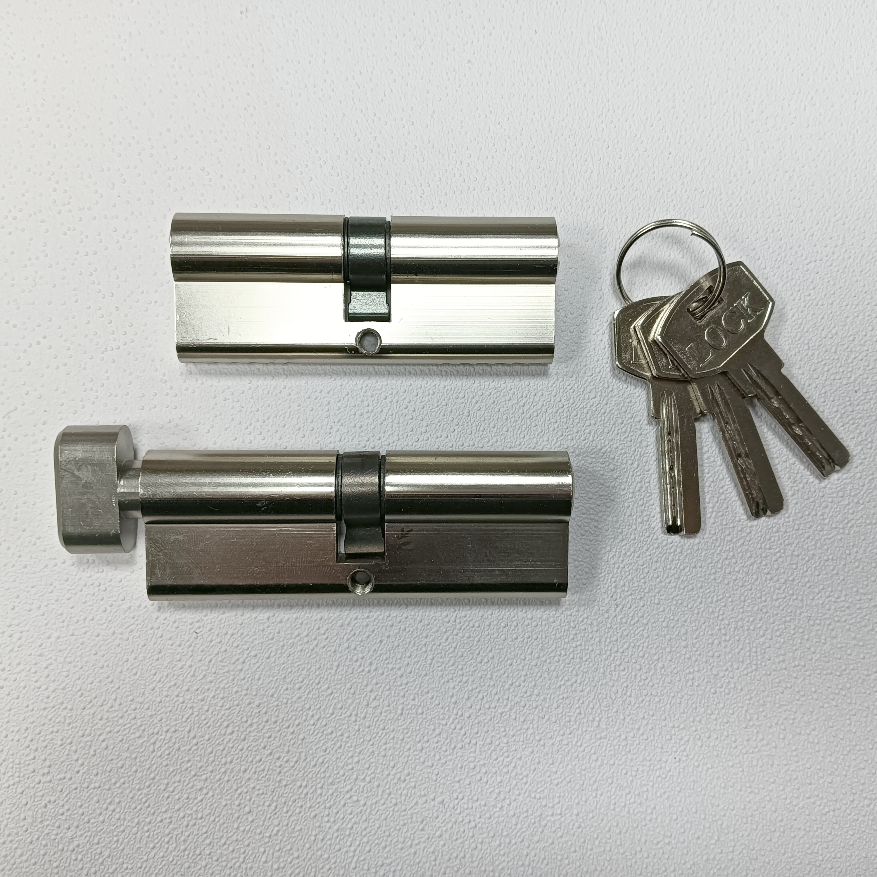 Cheaper Price Zinc Alloy Lock Cylinder with Iron Keys for Door Lock Single Open and Double Open Lock Cylinder