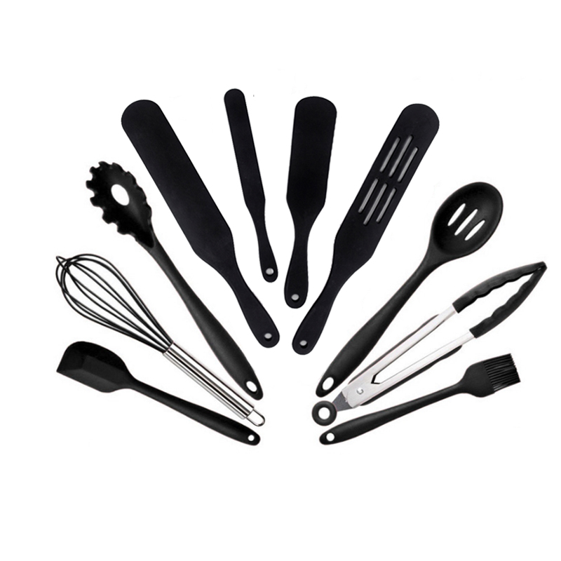 Nonstick Cookware Heat Resistant Silicone Serving Utensils Spurtle spatula sets for Kitchen baking cooking Tool As Seen on TV