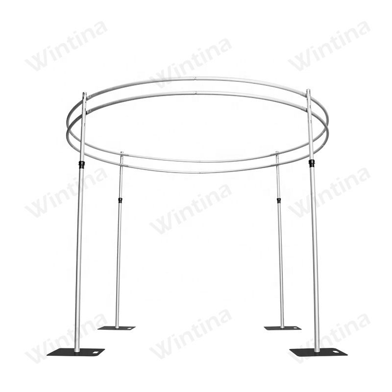 Easy to install wedding backdrop hanging bracket double pipe round wedding stage decoration