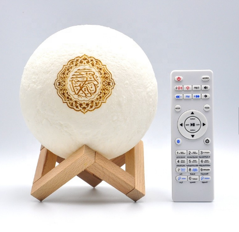 Quran Bluetooth колонки красочный пульт дистанционного управления маленький лунный Светильник СВЕТОДИОДНЫЙ Ночник светильник