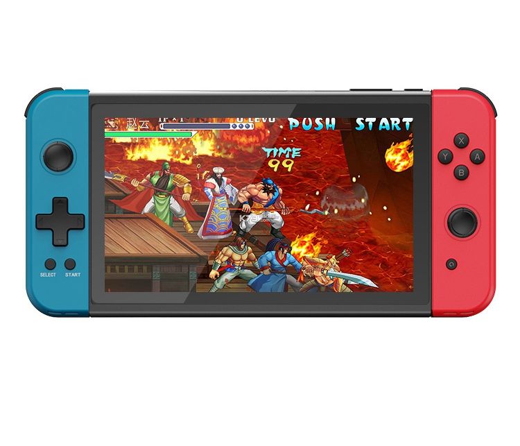Лидер продаж, портативная игровая консоль Powkiddy X70 7 дюймов, поддержка контроллера, два игрока для PS1 MD, ретро-видеоигры, ТВ-выход