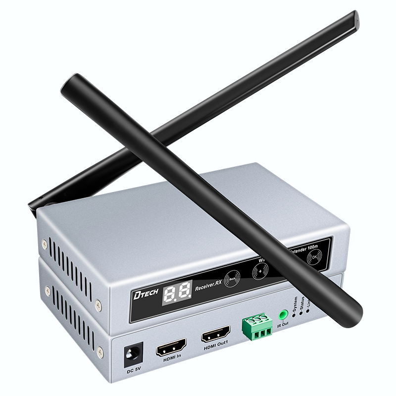 DTECH OEM/ODM 4K 1080P 100M WiFi беспроводной HDMI передатчик и приемник беспроводной HDMI удлинитель с экраном цифрового дисплея